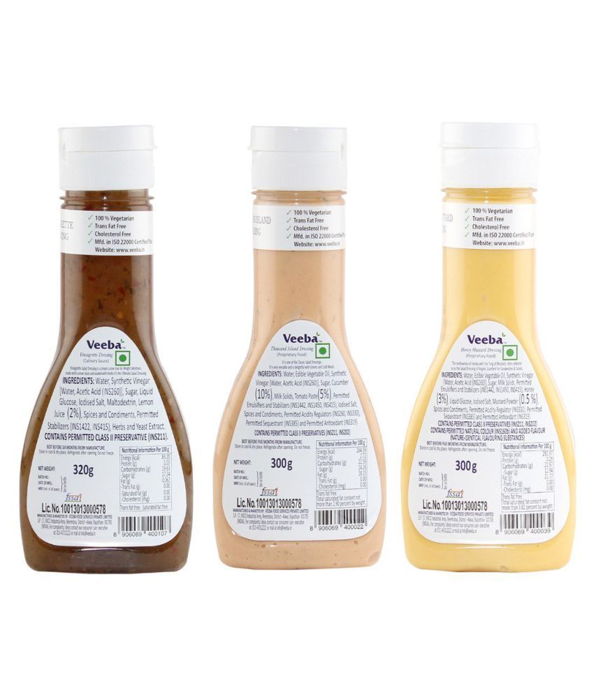 veeba Vinaigrette, Thousand Island Dressing 920 gm Pack of 3 Buy veeba