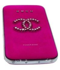 Shrih Crystal Ultra Thin Mirror 8800mAh Power Bank 8800 -mAh Li-Ion Power Bank Pink