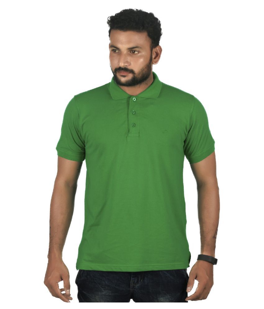 Polo Nation Green Regular Fit Polo T Shirt - Buy Polo Nation Green ...