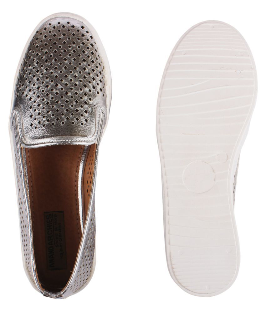 Anand Archies Silver Casual Shoes Price in India- Buy Anand Archies Silver Casual Shoes Online 