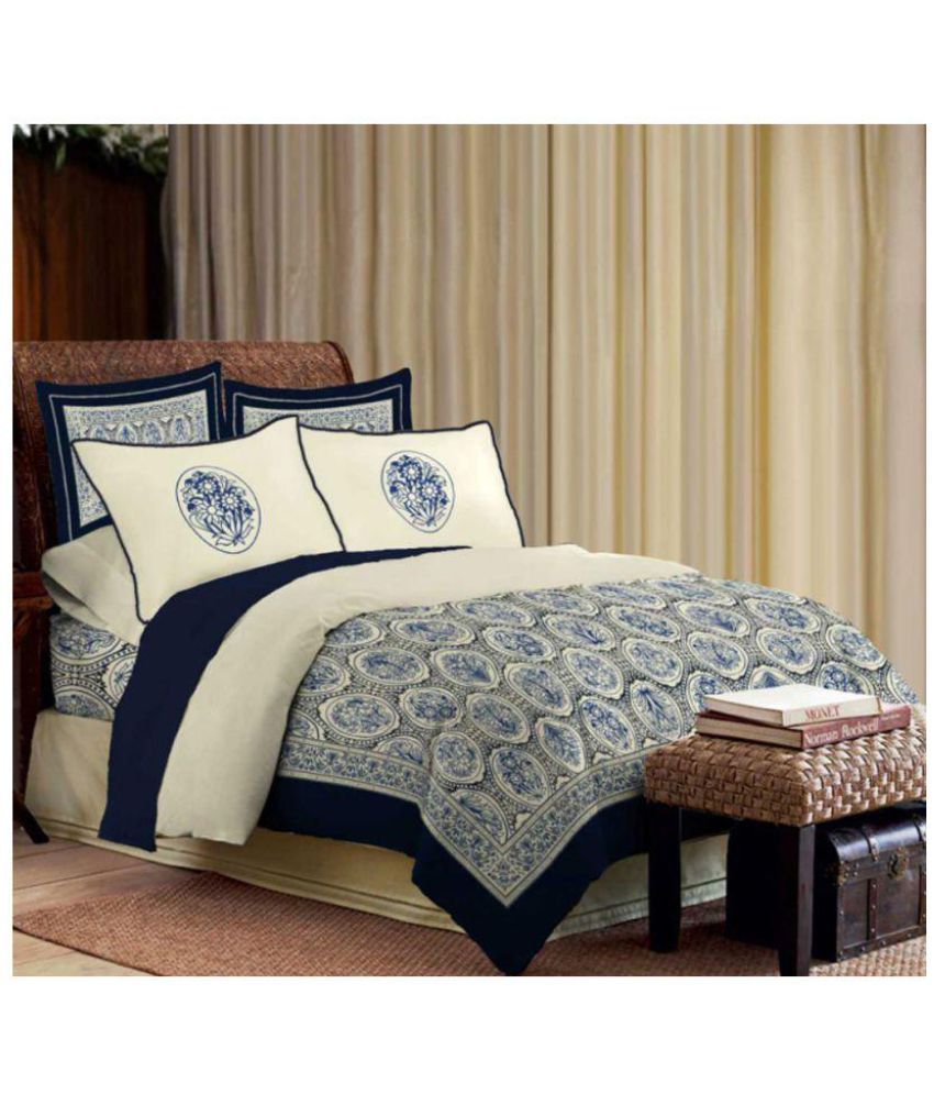 Bombay Dyeing King Cotton Multicolor Floral Bed Sheet Set of 5 Buy Bombay Dyeing King Cotton
