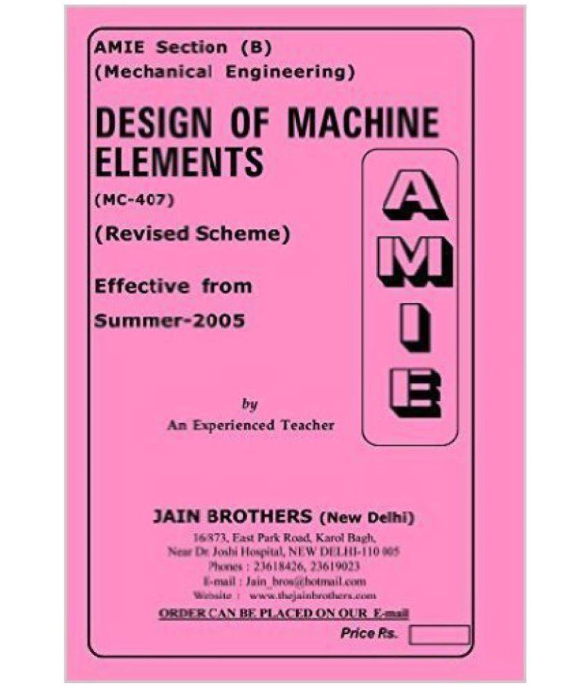 AMIE - Section - (B) Design Of Machine Elements ( MC - 407 ) Mechanical ...