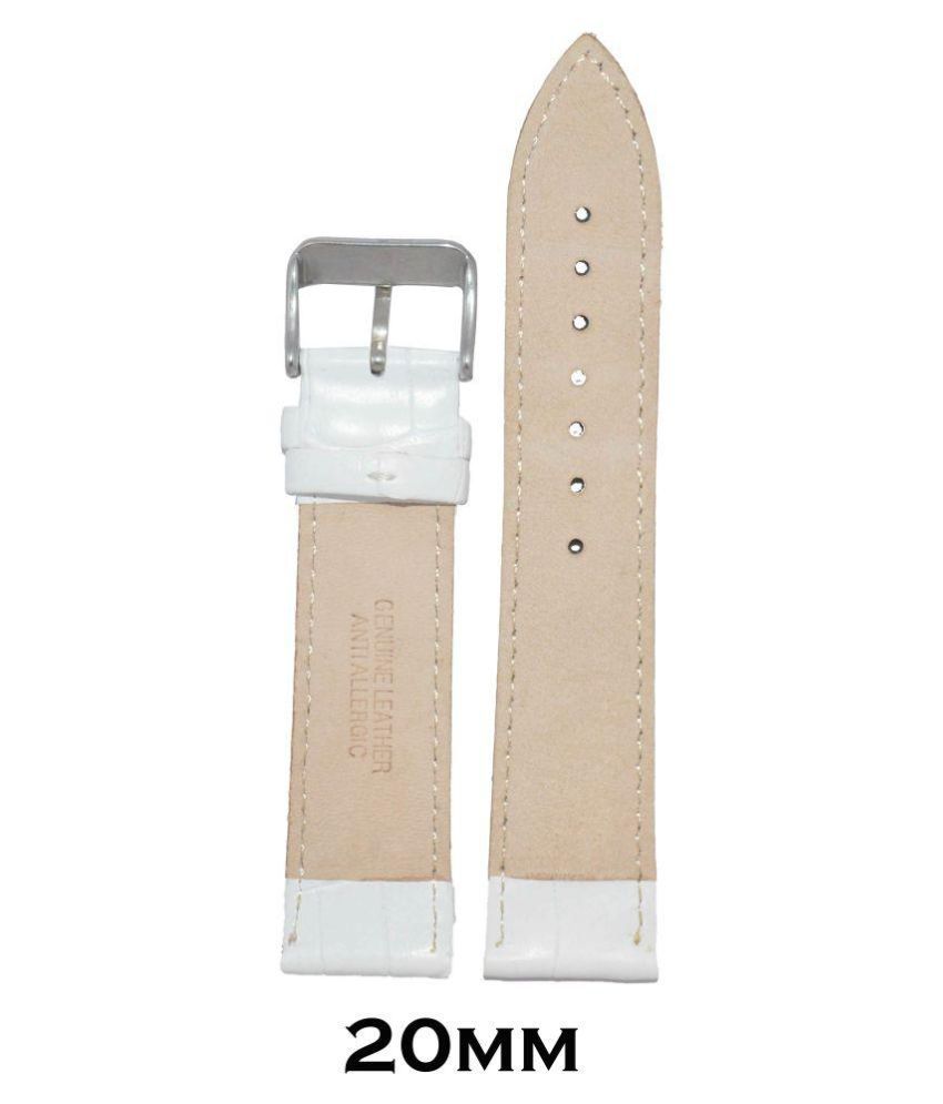 white leather strap