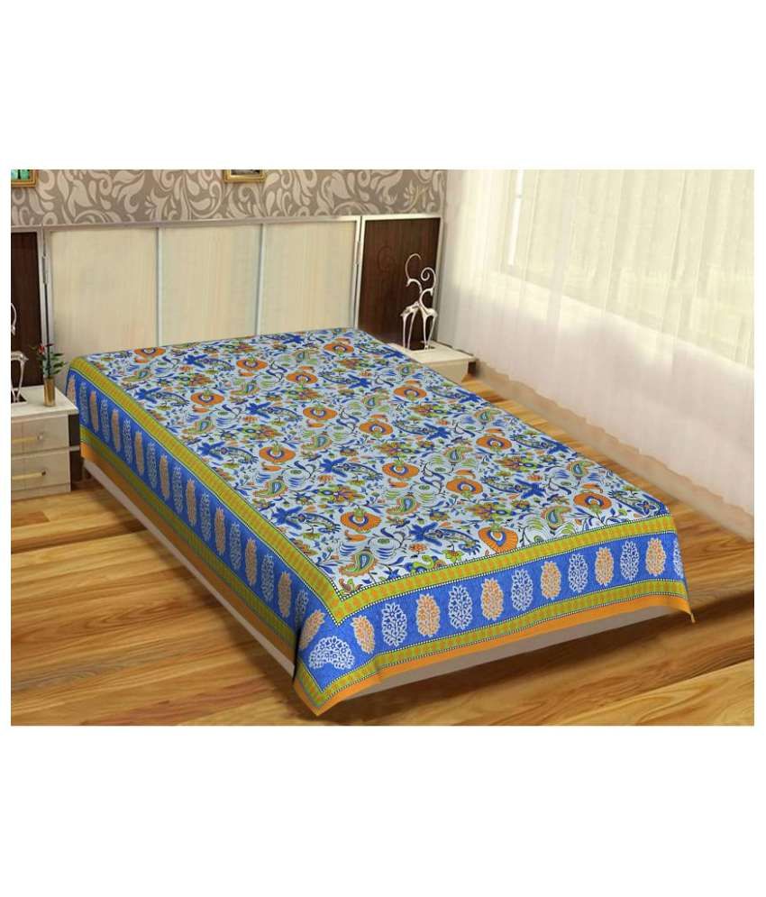 Jaipuri Sanganeri Single Cotton Multi Printed Bed Sheet Set of 2 Buy Jaipuri Sanganeri Single