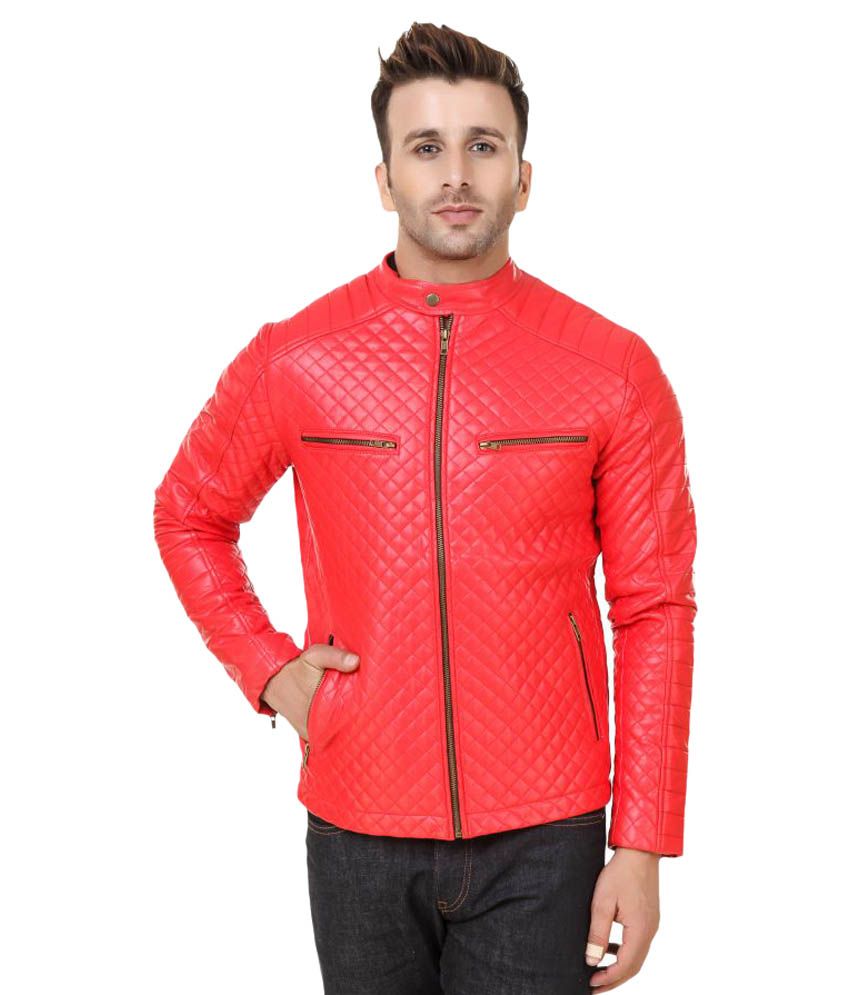 red biker pants