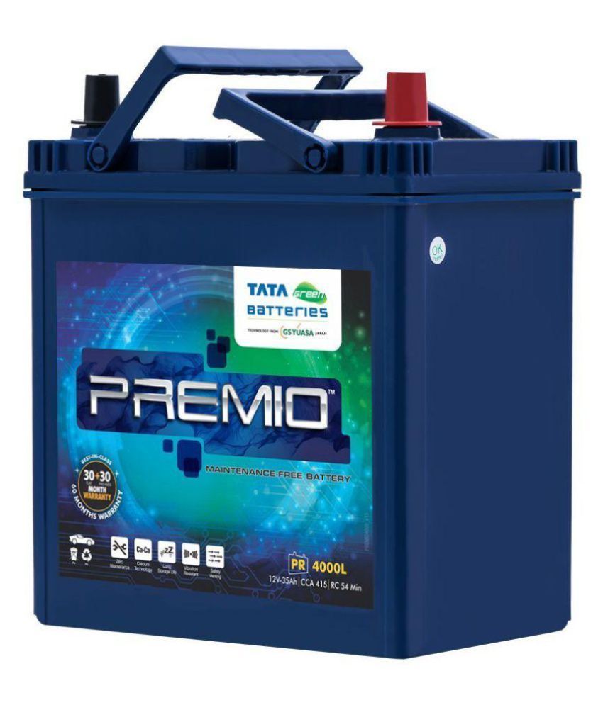 Tata Green Batteries 35 Premio PR4000L Car Ah Battery Price in India Buy Tata Green Batteries