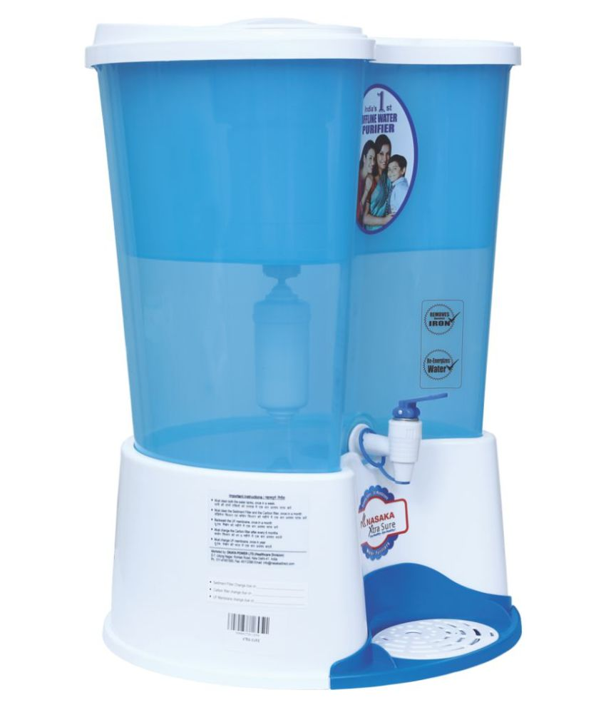 Nasaka Xtra Sure 20 Ltr Gravity Water Purifier Price in India Buy