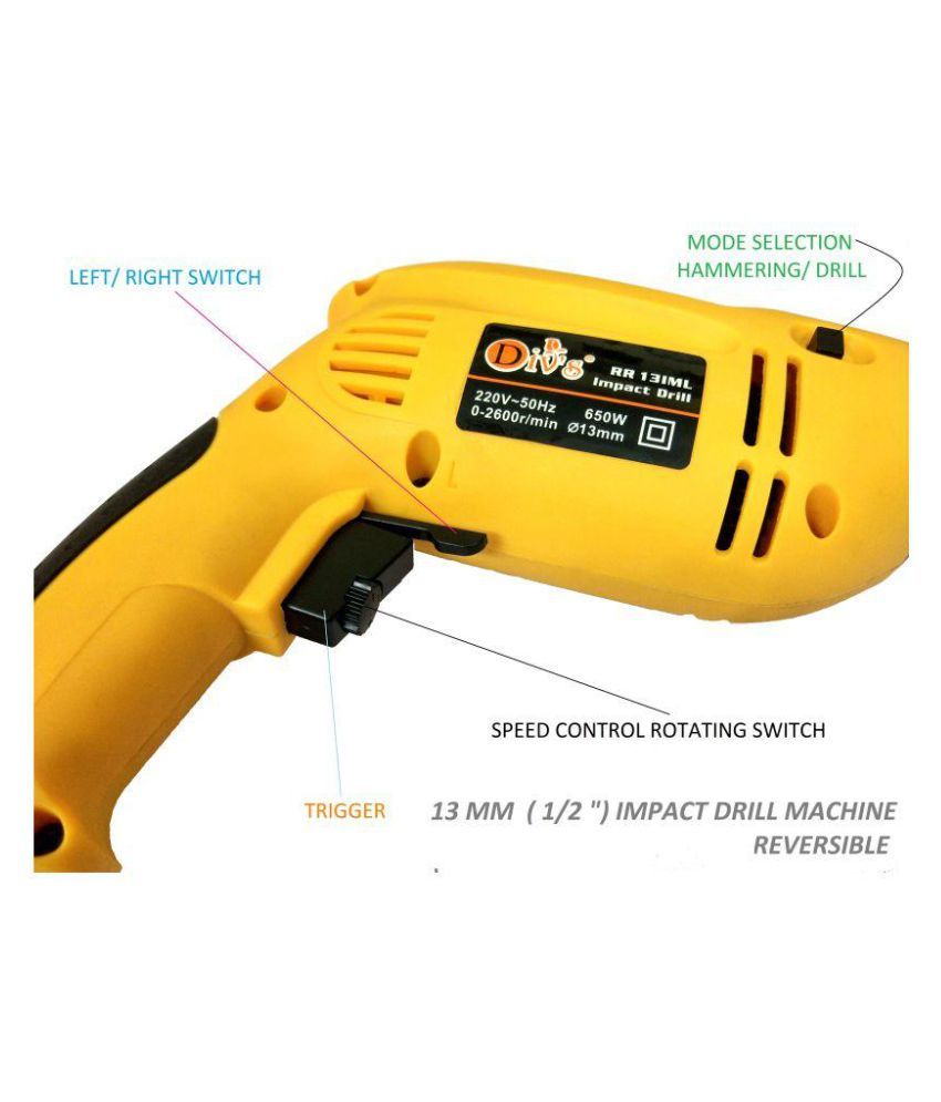 RR 13IM 650W 13mm Corded Drill Machine 