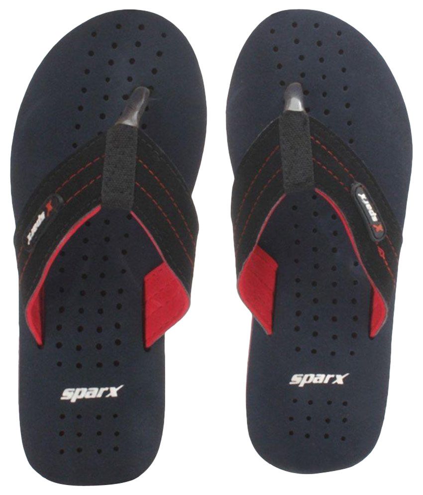 sparx chappal black