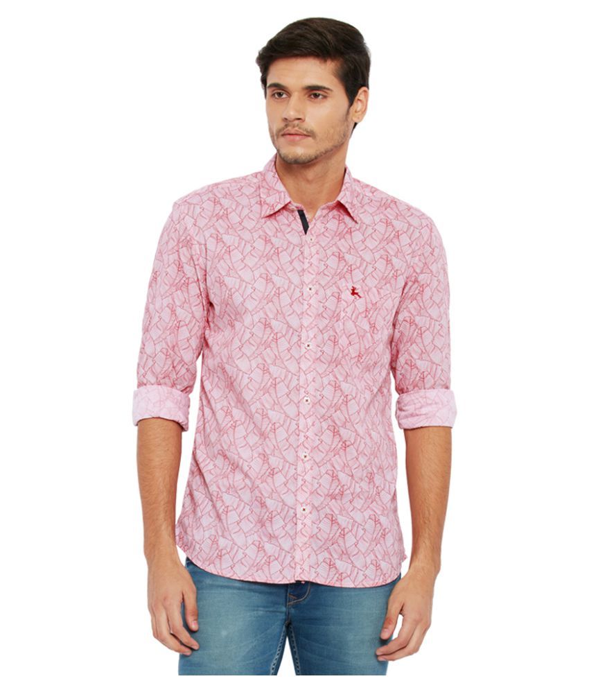 Parx Pink Casuals Slim Fit Shirt Buy Parx Pink Casuals Slim Fit Shirt Online At Best Prices In