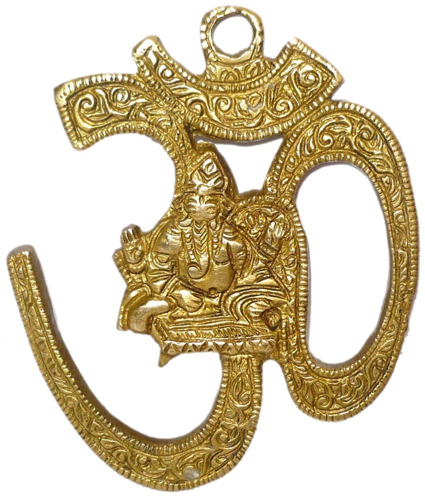 Brass Metal Om Ganesh Hanging Statue by Bharat Haat BH01434 Buy Brass