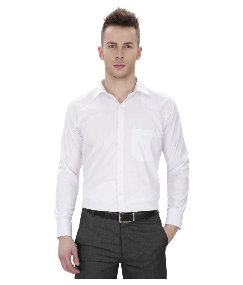 Regal Fit Plus White Formal Regular Fit Shirt - Buy Regal Fit Plus ...