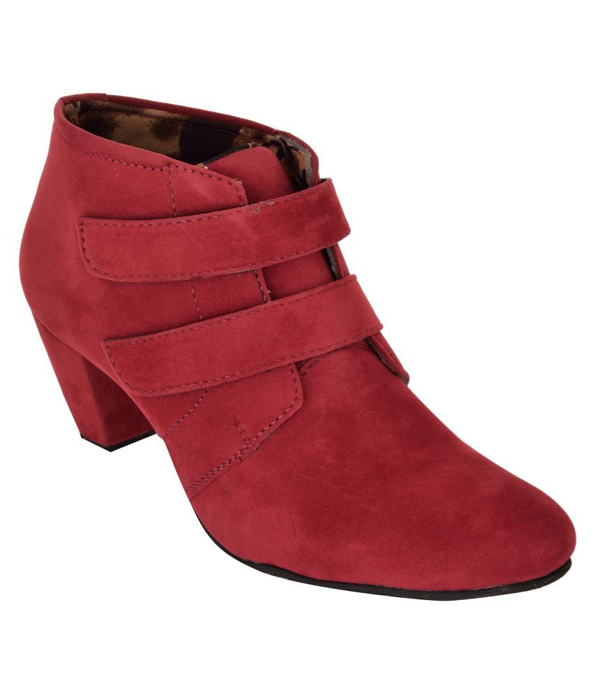 long maroon boots