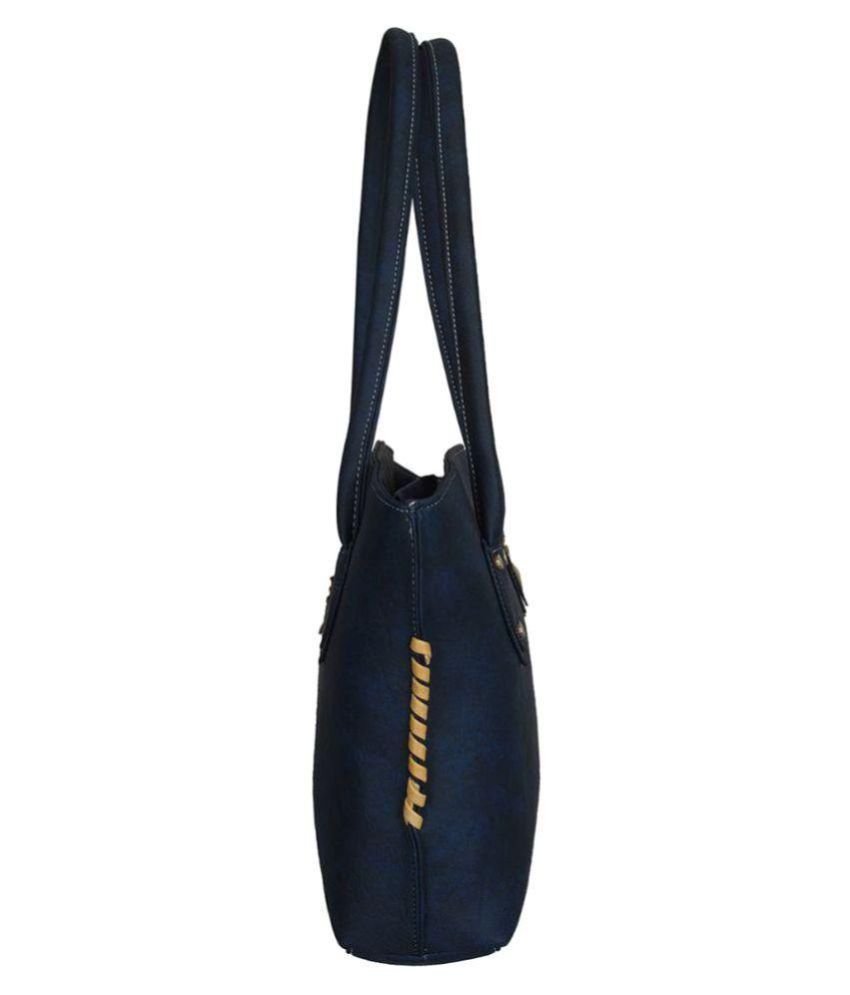 Right Choice Navy Blue Suede Shoulder Bag - Buy Right Choice Navy Blue