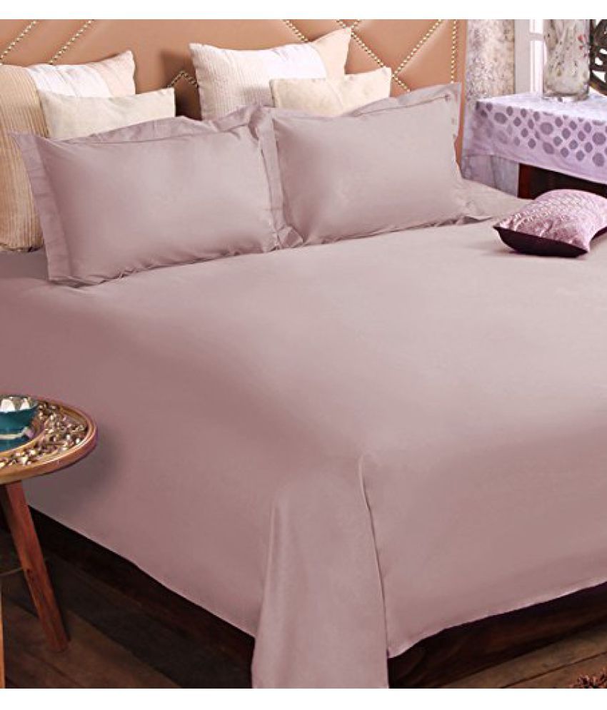 Bombay Dyeing King Cotton Pink Plain Bed Sheet Buy Bombay Dyeing King