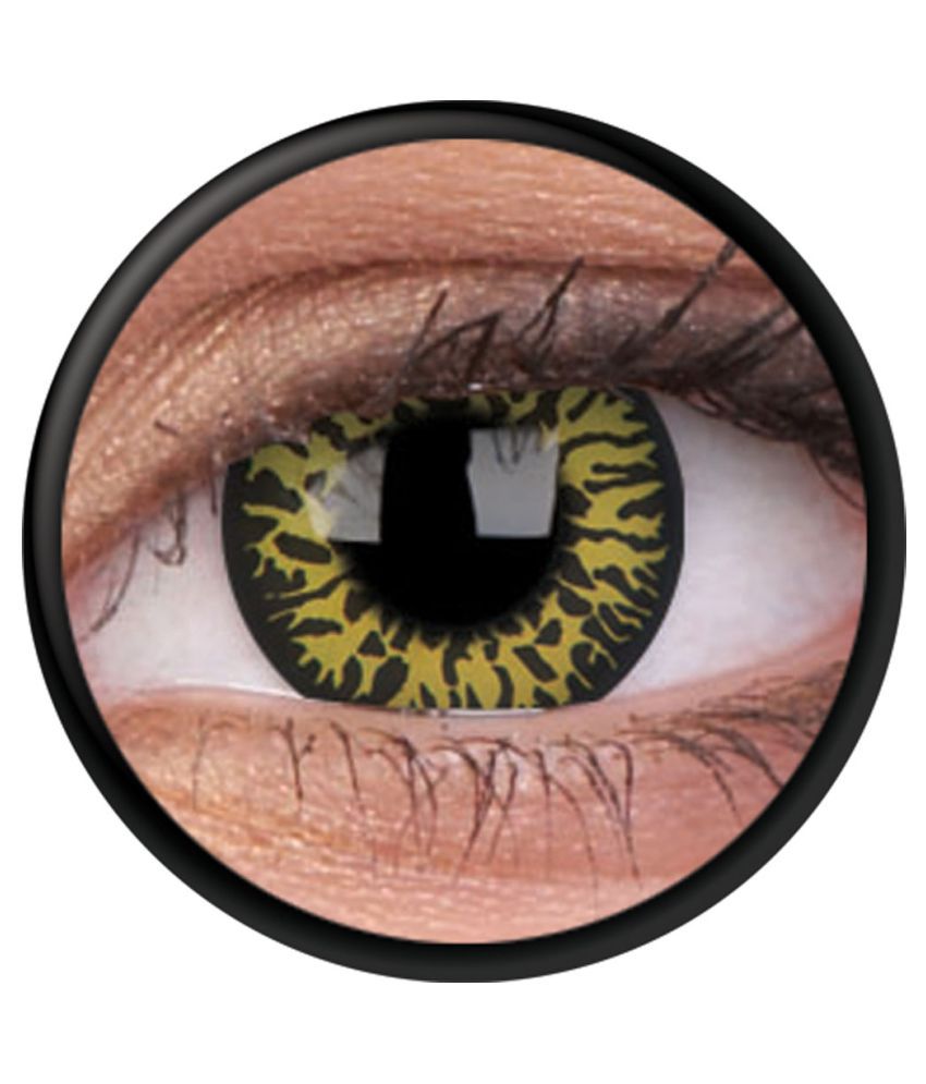 Colourvue 14mm Crazy Yellow Eclipse Yearly Disposable Color Lenses Buy Colourvue 14mm Crazy