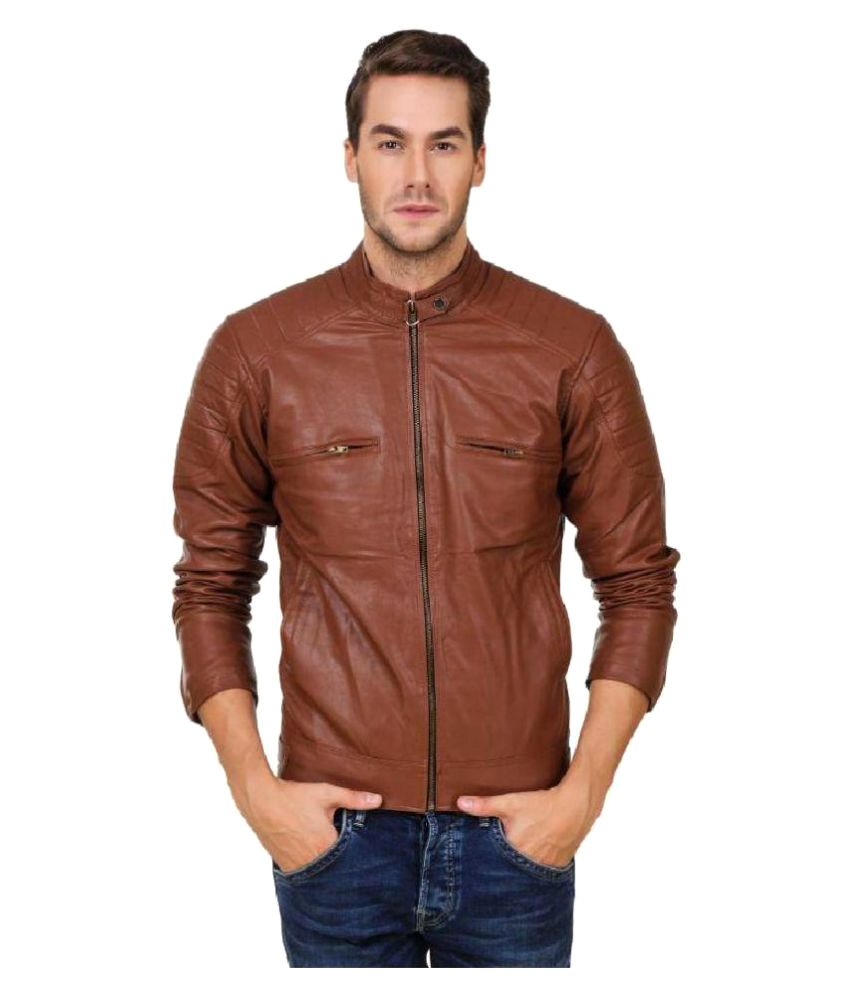 Urbano Fashion Brown Leather Jacket Urbano Fashion Brown Leather Jacket At Best S In India On Snapdeal