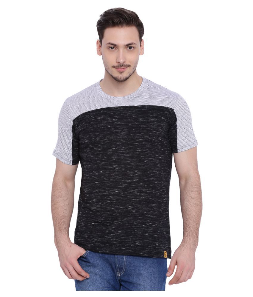     			Campus Sutra - Dark Grey Cotton Blend Regular Fit  Men's T-Shirt ( Pack of 1 )