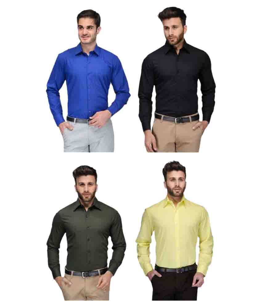 Winsome Multi Formal Regular Fit Shirt Pack of 4 - Buy Winsome Multi ...