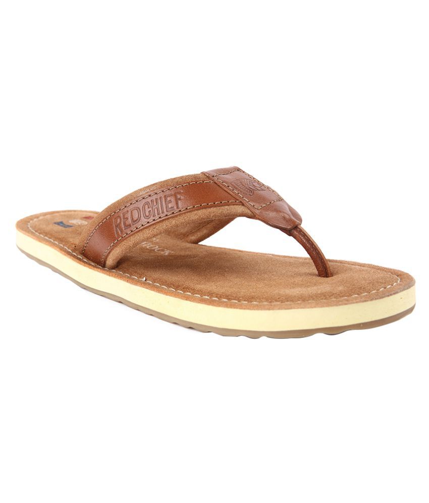 Red Chief Tan Daily Slippers Price in 