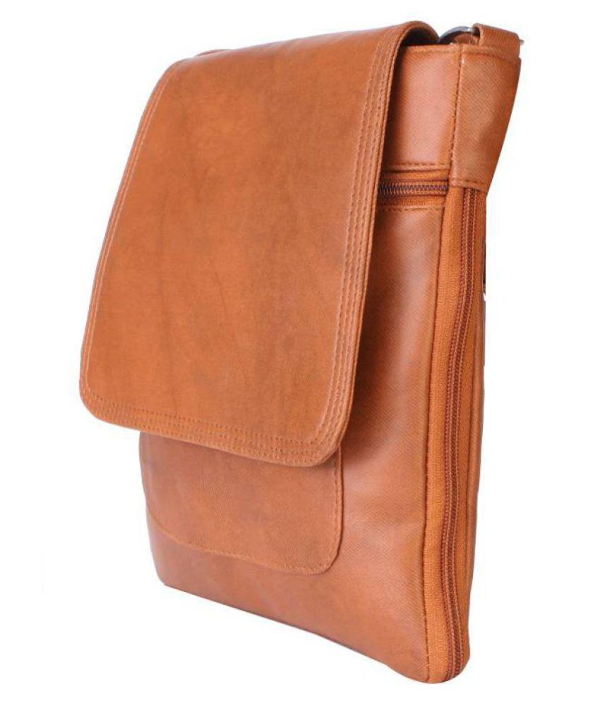SR Sales Orange Faux Leather Sling Bag - Buy SR Sales Orange Faux Leather Sling Bag Online at ...