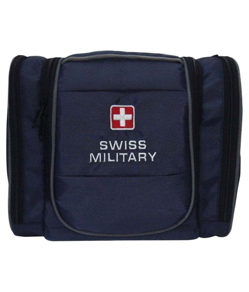     			Swiss Military Blue Toiletry Bag/ Travel Kit