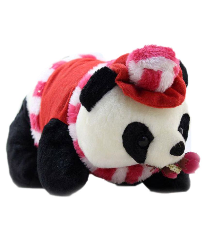     			Tickles Happy Beautiful Dressed Panda Valentine Stuffed Soft Plush Animal Toy for Kids (Size: 40 cm Color: Black and White)