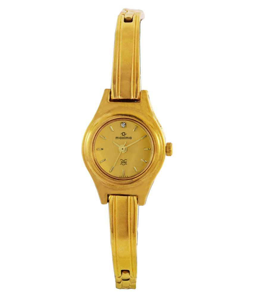 Maxima 15544BPLY Golden Analog Watch for Women Price in India: Buy ...