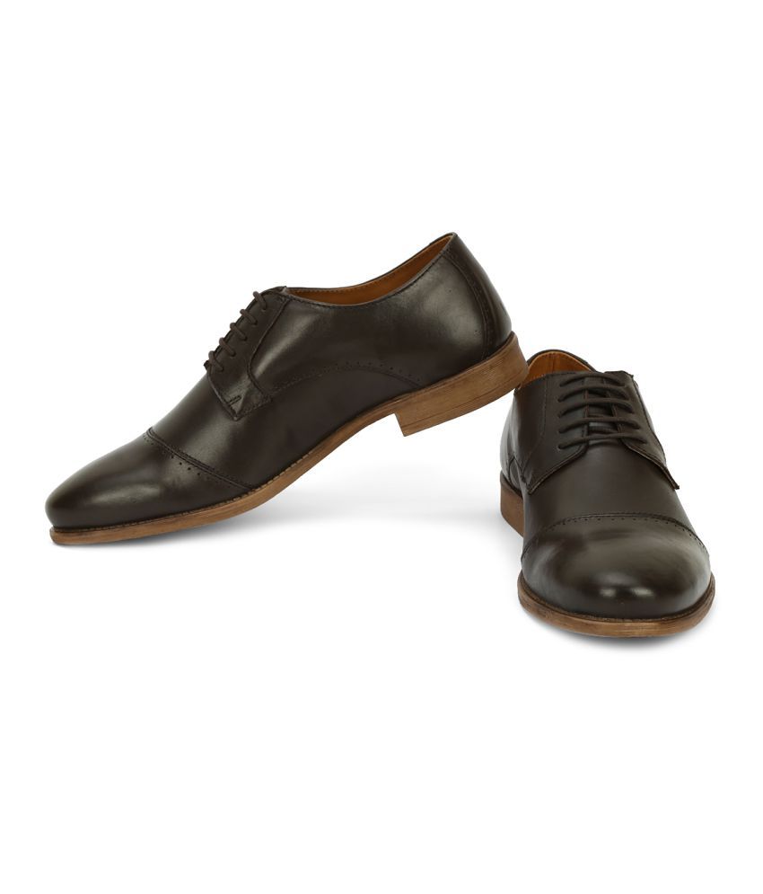 allen solly brown formal shoes