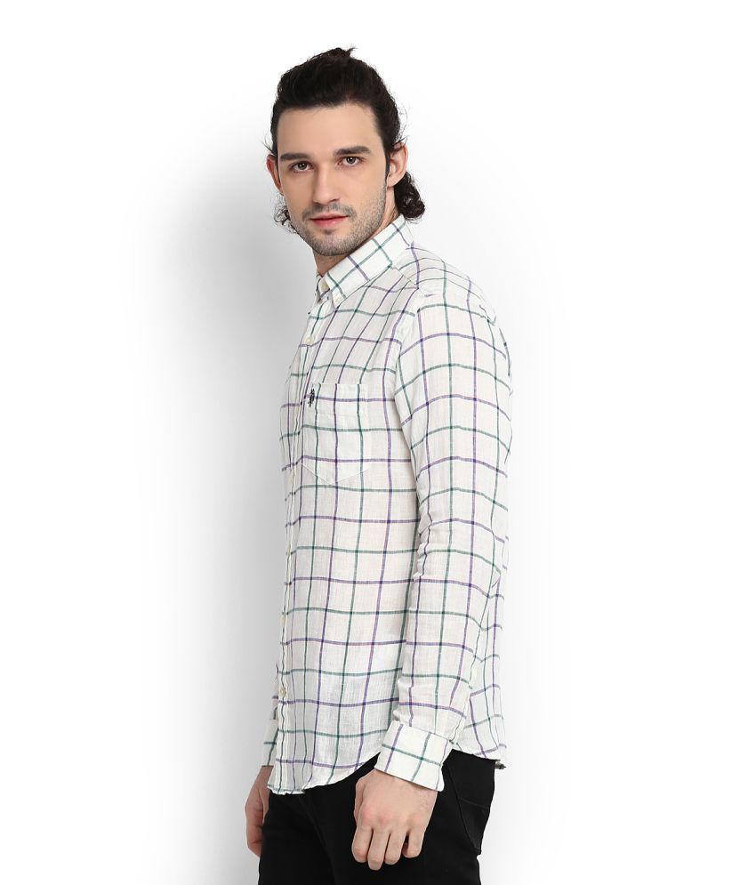 white buttonless polo