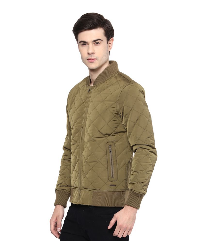 United Colors of Benetton Green Quilted & Bomber Jacket - Buy United ...