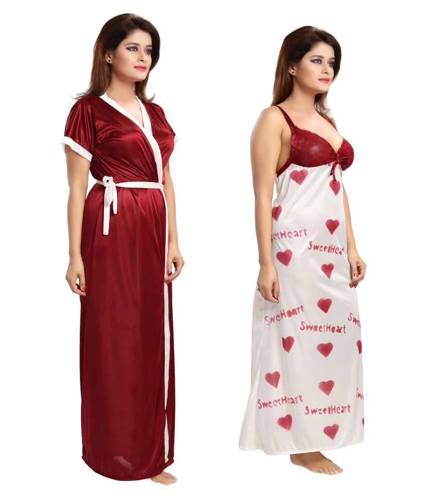 Buy Shopping Station Satin Nighty & Night Gowns Online at Best Prices