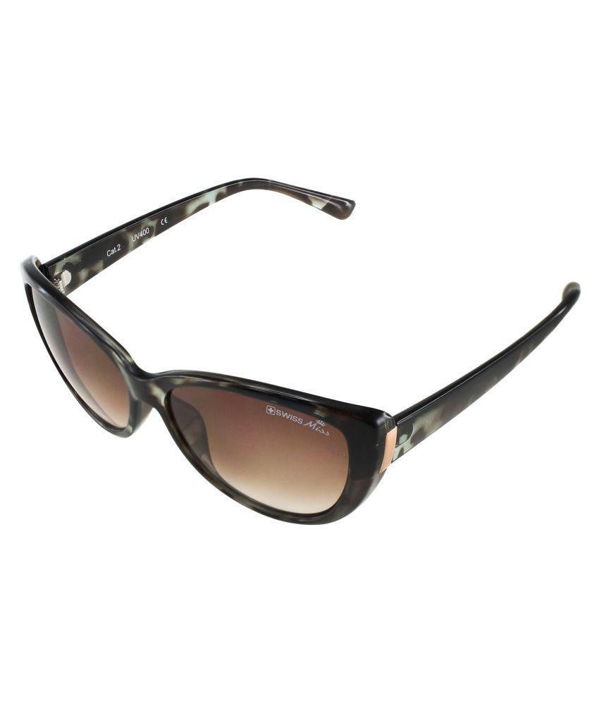Swiss Military Brown Cat Eye Sunglasses With Swizz Knife Buy Swiss Military Brown Cat Eye