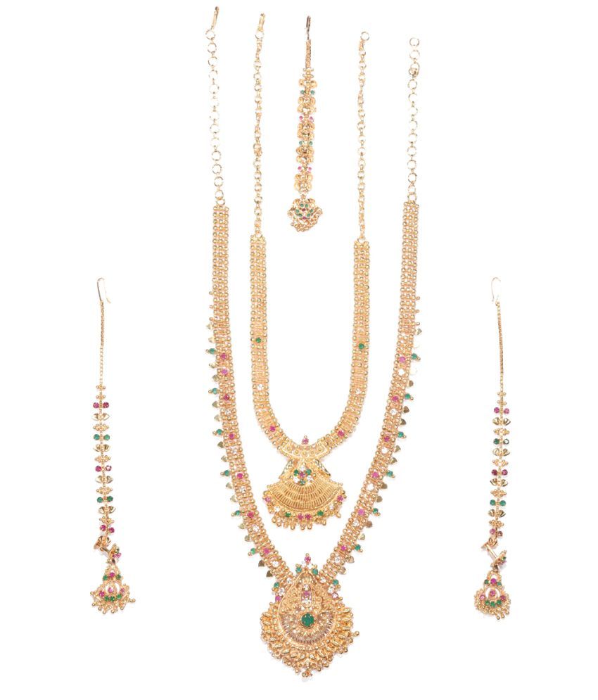 one gram gold necklace set online