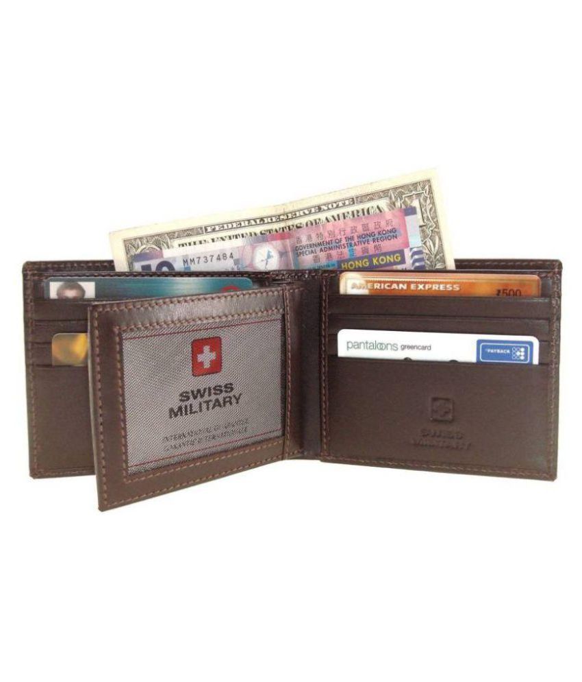 Swiss Military Leather Brown Casual Regular Wallet: Buy Online at Low ...