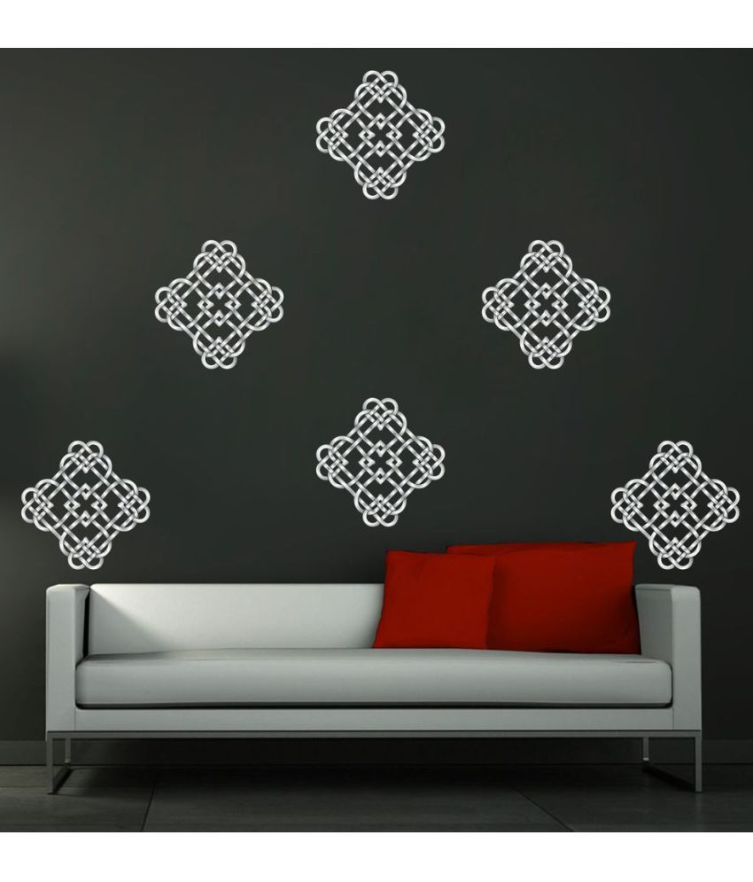     			Decor Villa Abstract Vinyl White Wall Stickers