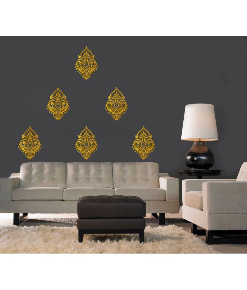     			Decor Villa Maadha Vinyl Gold Wall Stickers