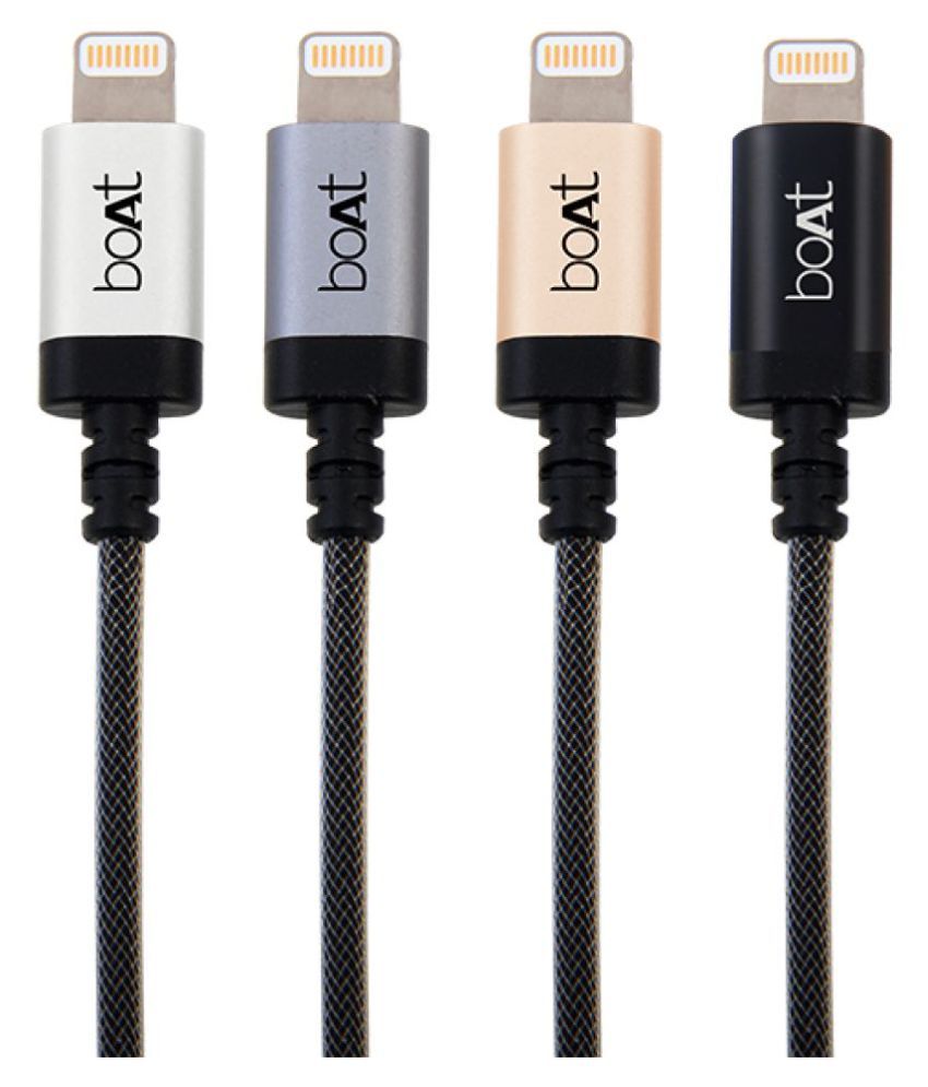 Boat LTG 500 Black 1M Lightening Cable Cable 1 Apple Certified