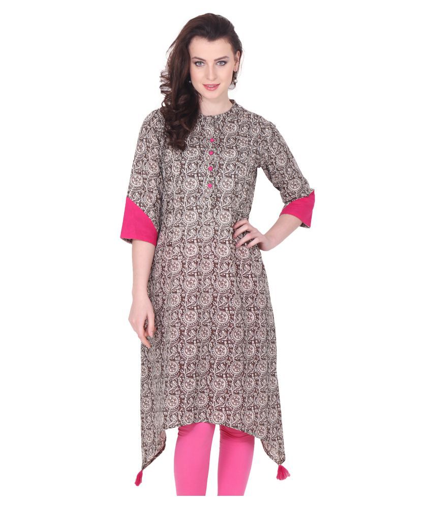 asymmetrical hemline kurti