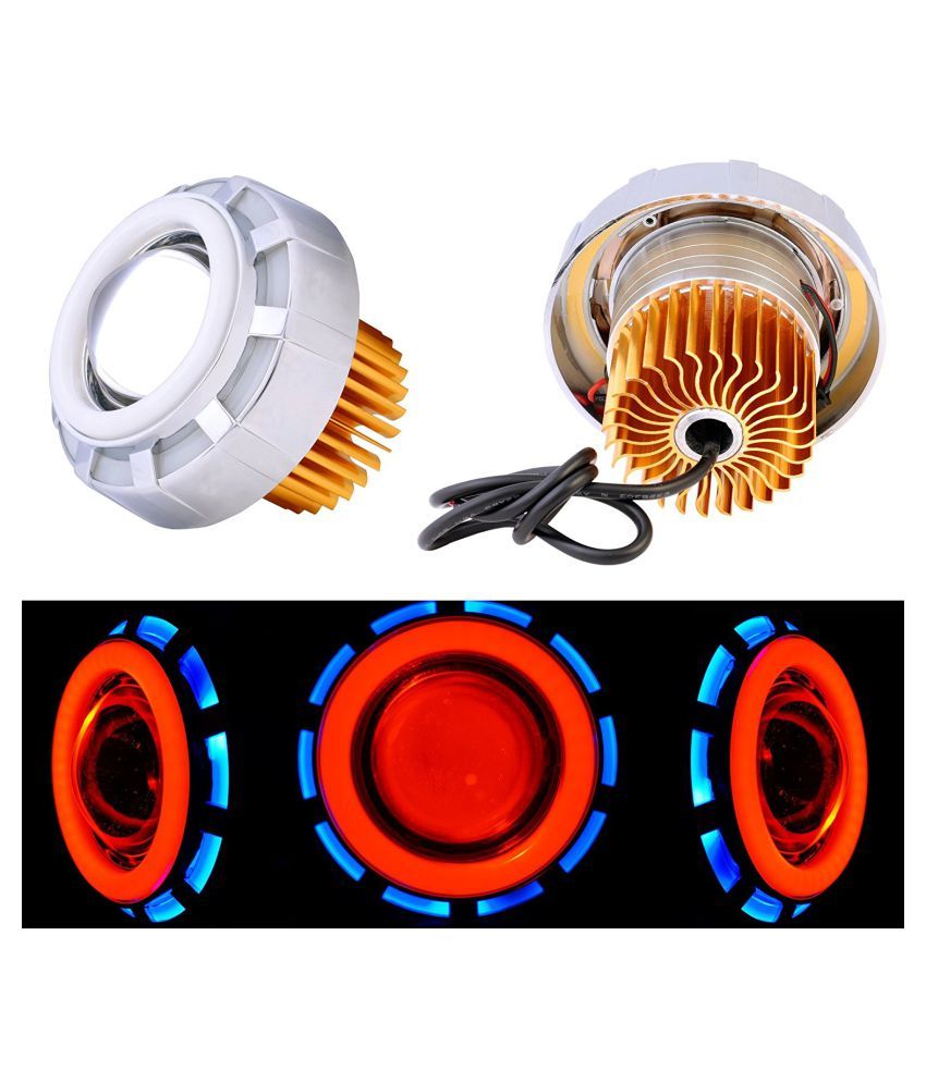 1 Touch Dual Angel Eye & Devil Eye Bike Projector LED Bike Head Light