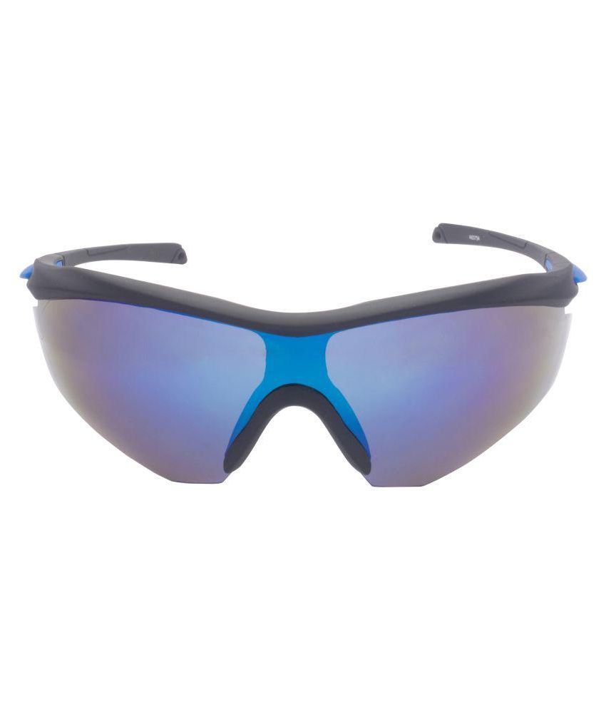 Flash Mercury Wrap Around Sunglasses ( A63754_MAT_BLK_ICE_MERCURY_BLUE