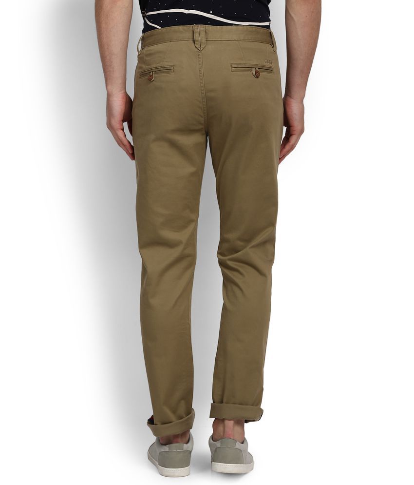 khaki side pocket trousers