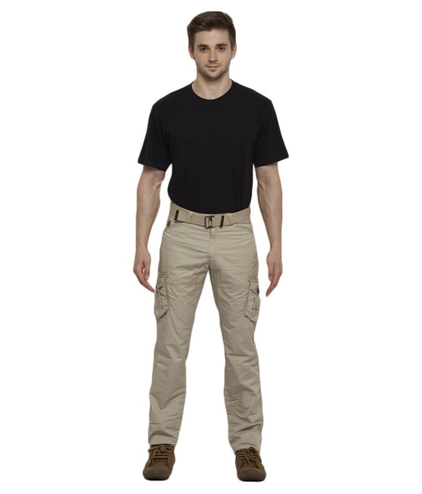 beige cargos men's