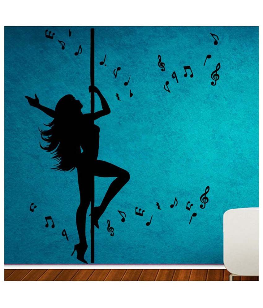     			Decor Villa Pole Dance Vinyl Black Wall Stickers