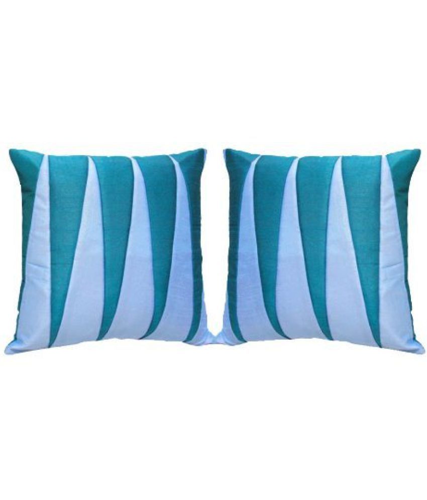 Zikrak exim zig zag cushion cover blue & sky blue 2 pcs set 40 x 40 cm
