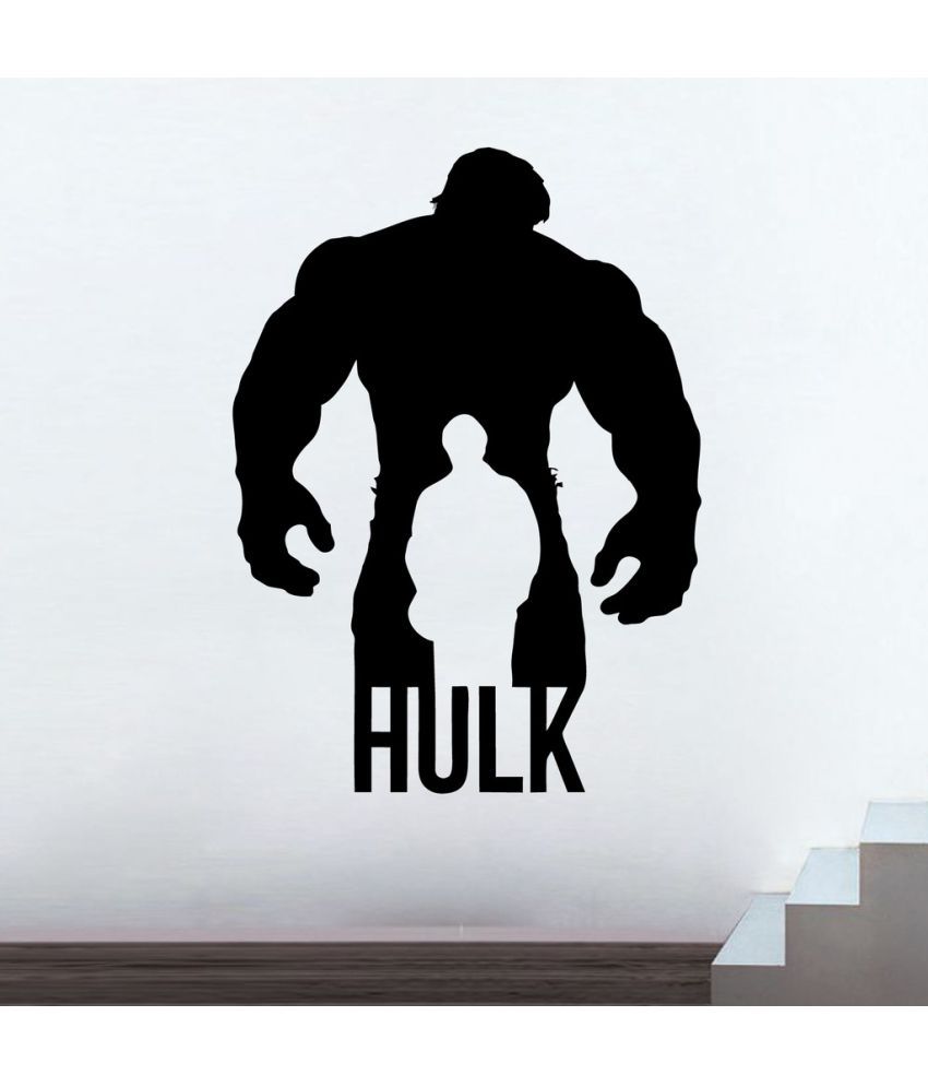     			Decor Villa The Hulk Vinyl Black Wall Stickers