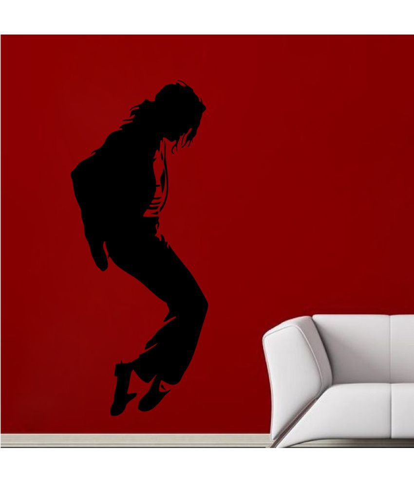     			Decor Villa Michael Jackson Vinyl Black Wall Stickers