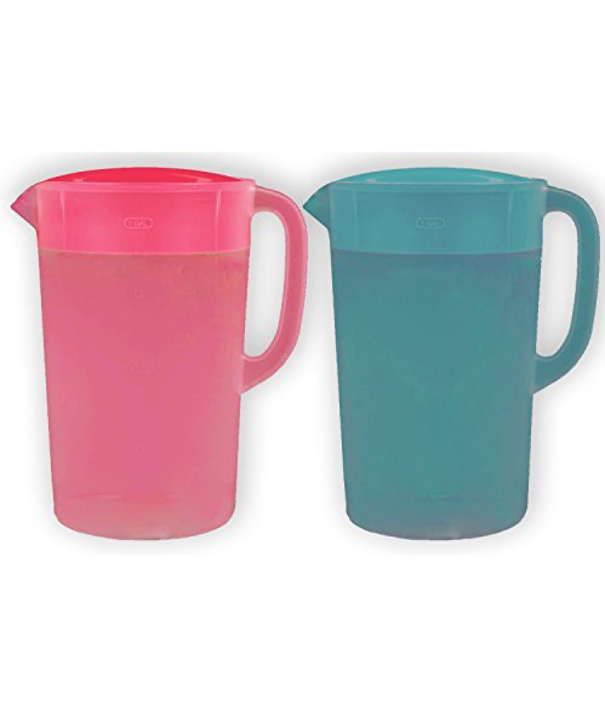 Rubbermaid 1 Gallon Classic Pitcher Coral-Blue Pack of 2 Colors 
