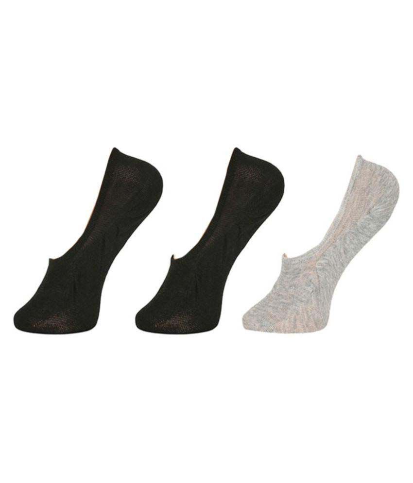     			Tahiro Multicolour Cotton Footies Loafer Socks - Pack of 3