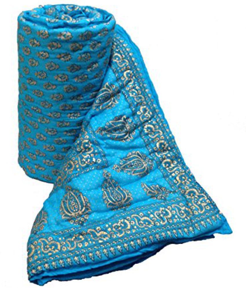 Mharo Rajasthan Traditional Jaipuri single side printed Razai Single